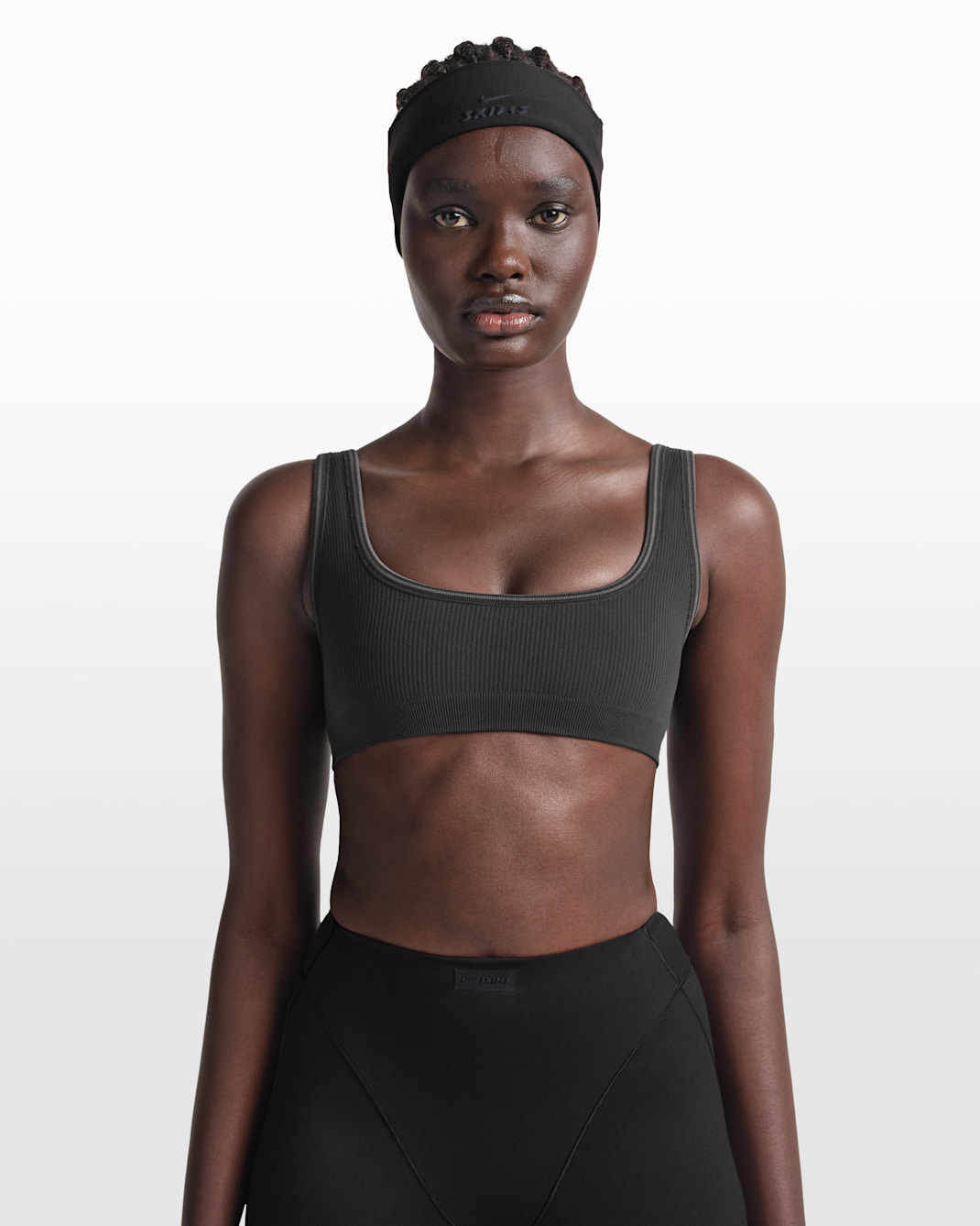 NikeSKIMS Ribbed Seamless Women's Micro-Scoop Bra - NSKM OBSIDIAN