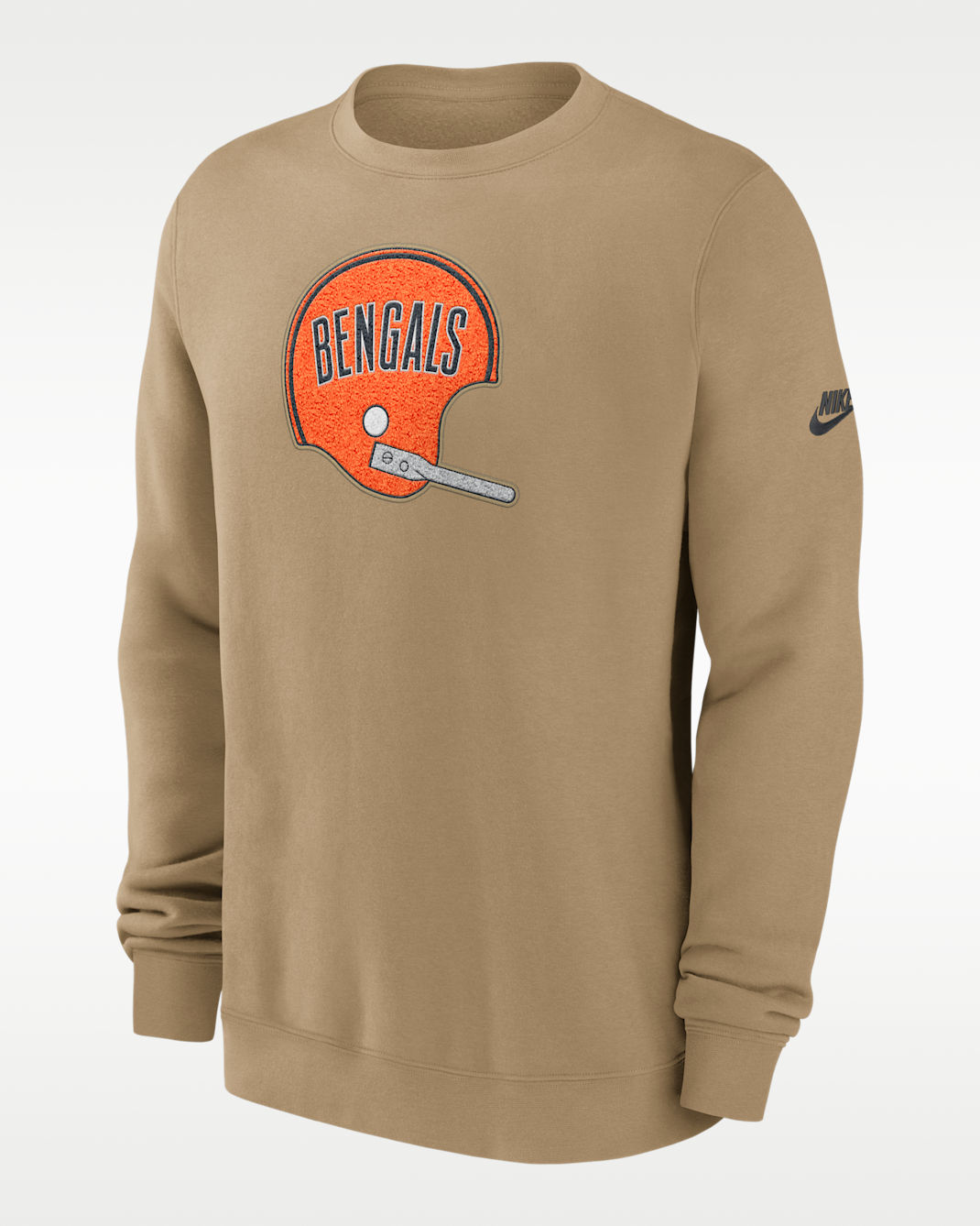 Cincinnati Bengals Swing Pass Rewind Club Men's Nike NFL Pullover Crew - Tan/Beige