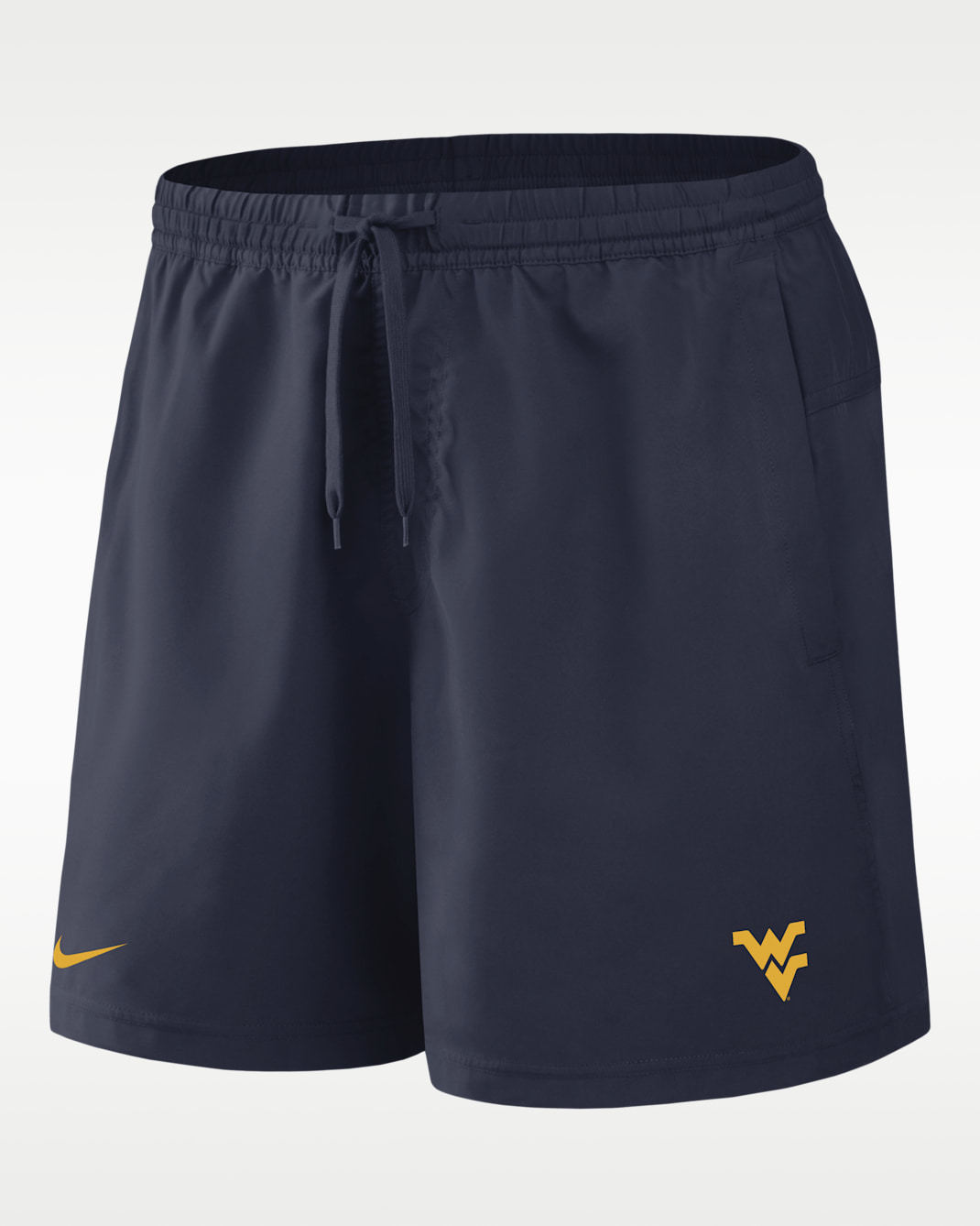 West Virginia Primetime Primary Logo Men's Nike Dri-FIT College Form Shorts - Navy