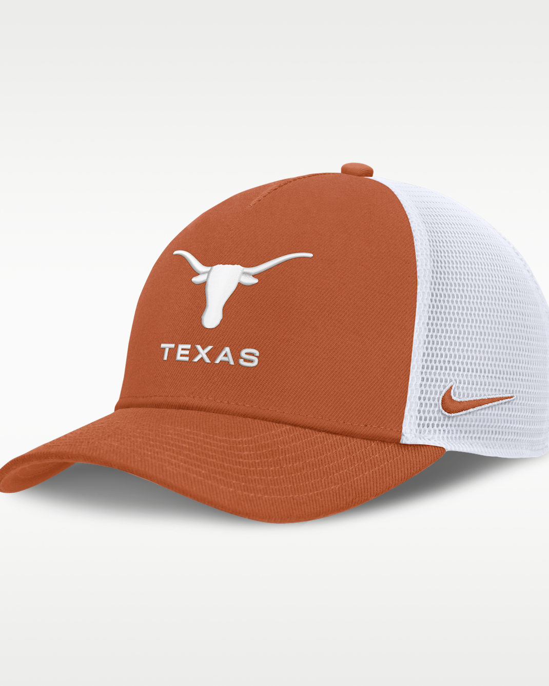Texas Sideline Rise Gameday Men's Nike College Trucker Adjustable Hat - Desert Orange/White