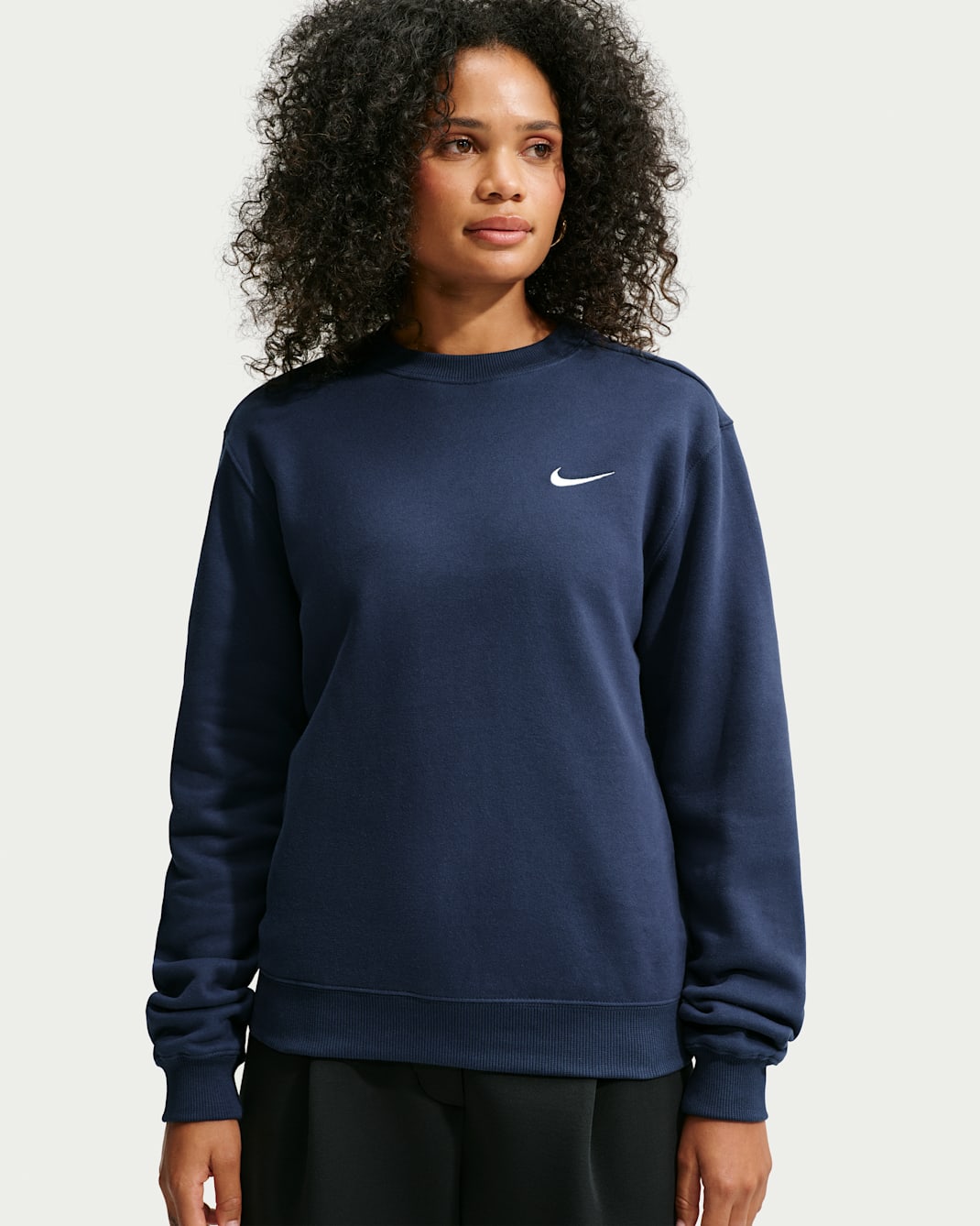 Nike Studio Fleece Medium Weight Women's Crew - Midnight Navy/Sail