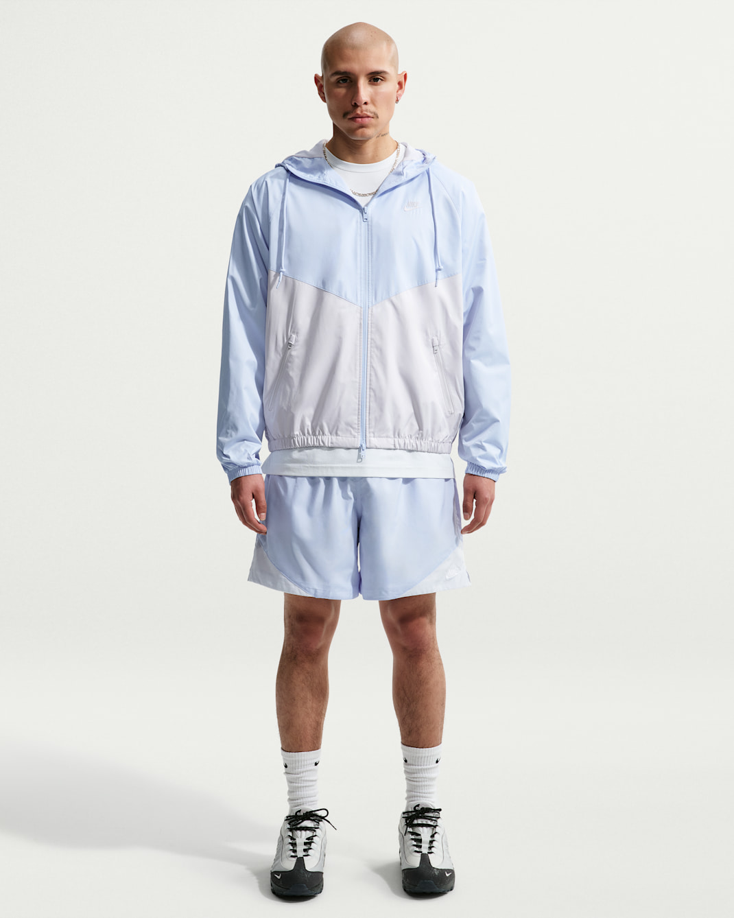 Shorts de tejido Woven ligeros para hombre Nike Windrunner - Azul hidrógeno/Blanco cumbre/Blanco