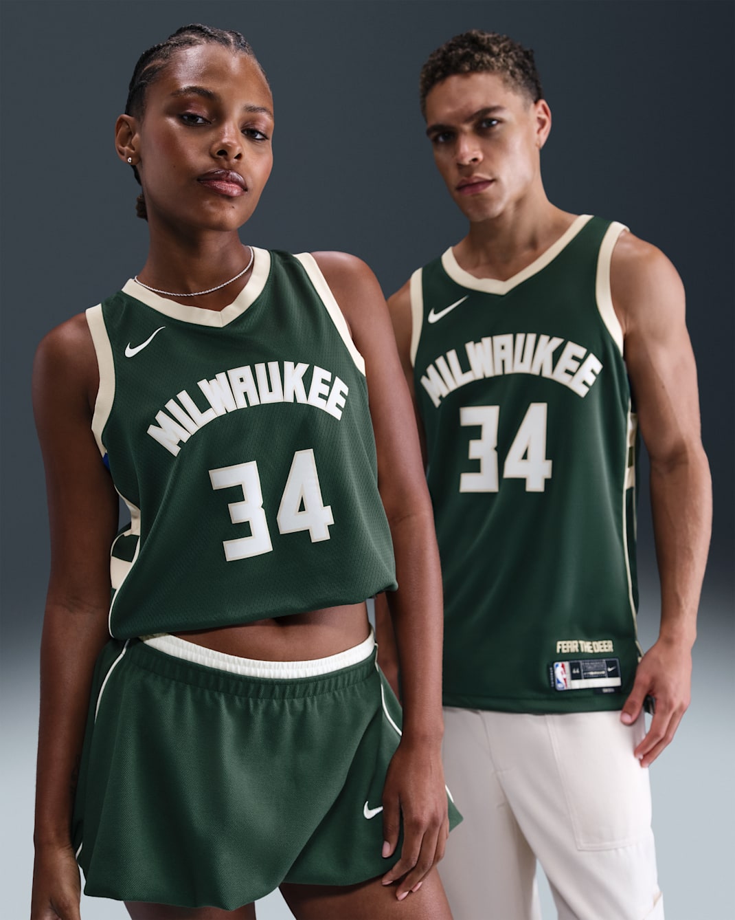 Maillot Nike Dri-FIT NBA Swingman Milwaukee Bucks Icon Edition pour homme - Fir