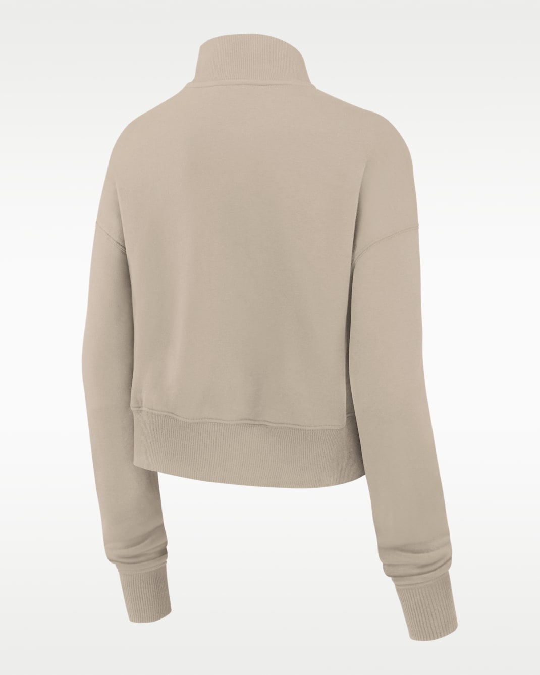 Georgia Neutral Stance Collection Phoenix Women's Nike College Oversized Cropped 1/4-Zip Crew