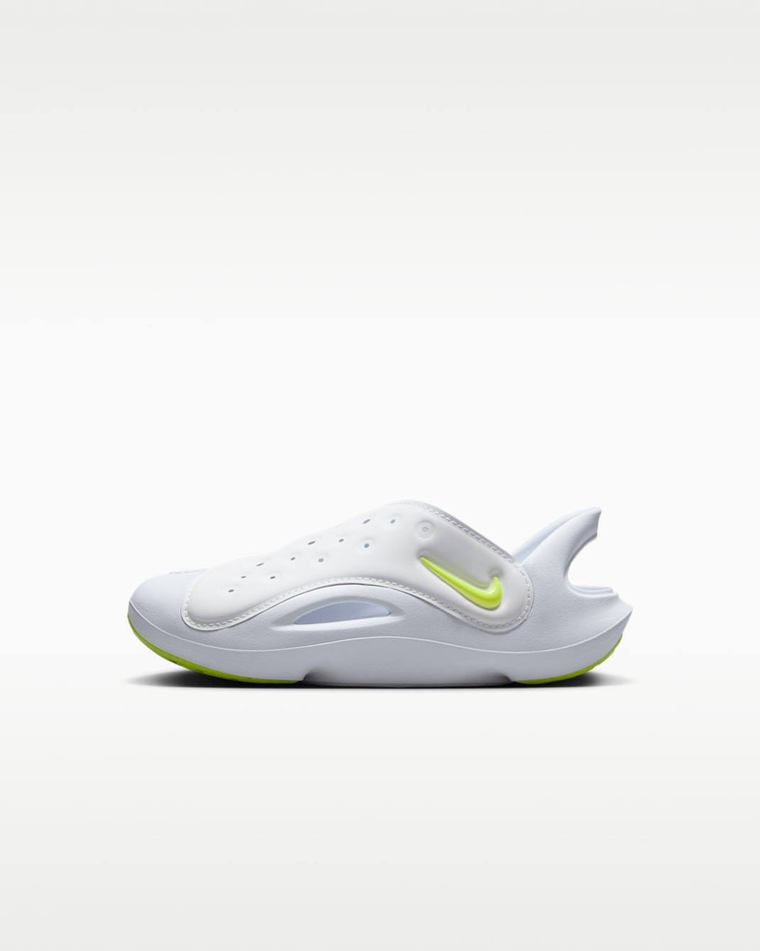 รองเท้าแซนดัลเด็กเล็ก Nike Aqua Swoosh - ขาว/Pure Platinum/Volt