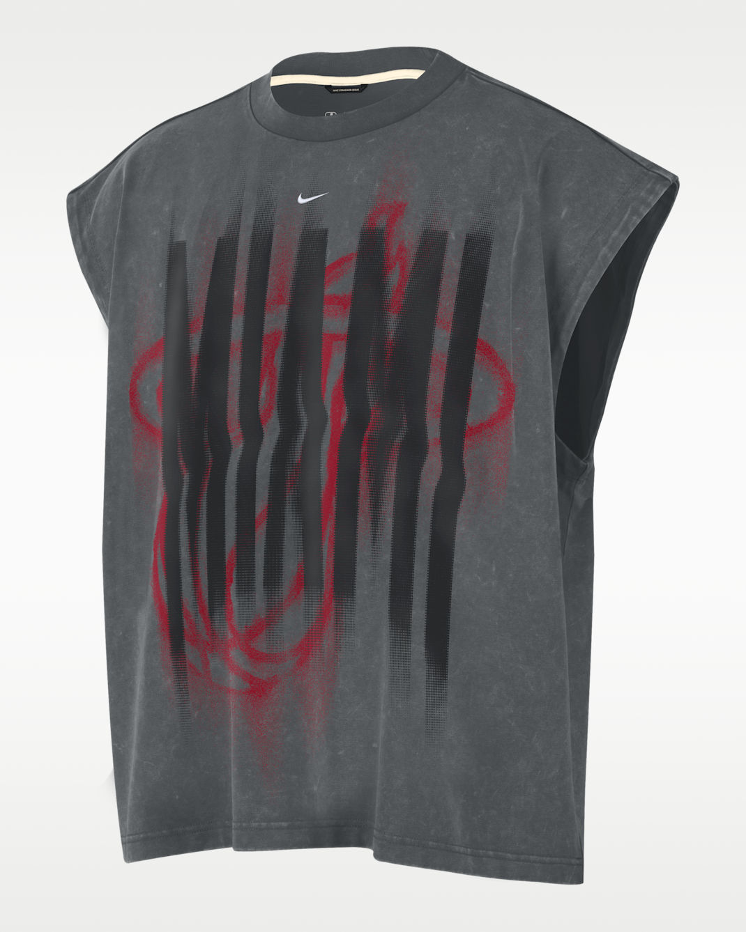 Camiseta de básquetbol sin mangas para hombre Miami Heat Standard Issue - Gris hierro/Blanco