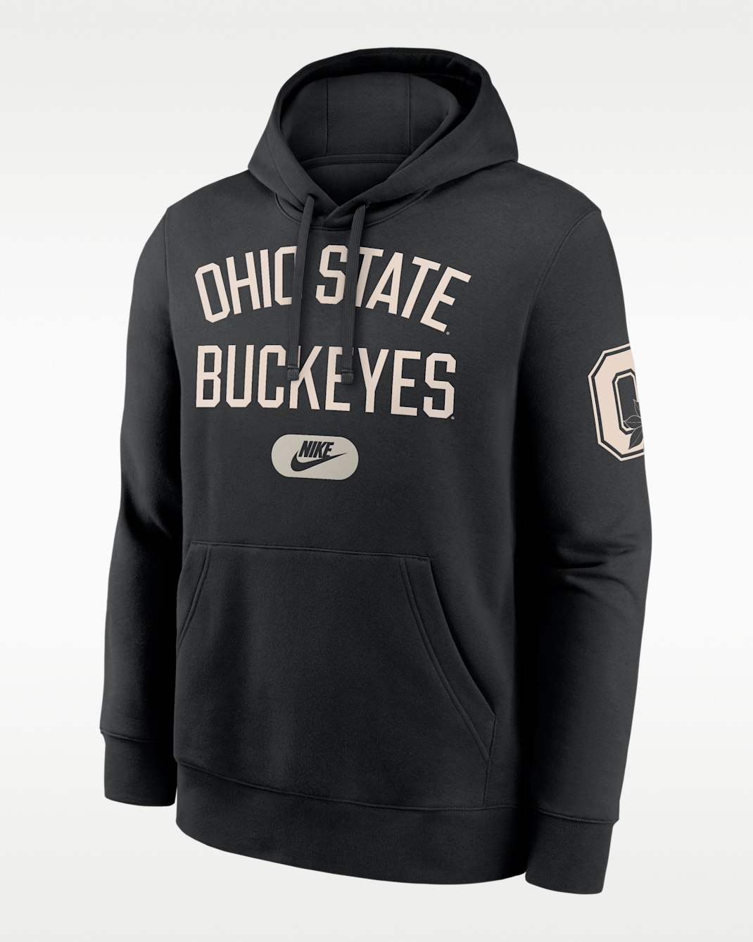 Sudadera con gorro sin cierre universitaria Nike para hombre Ohio State Club - Negro
