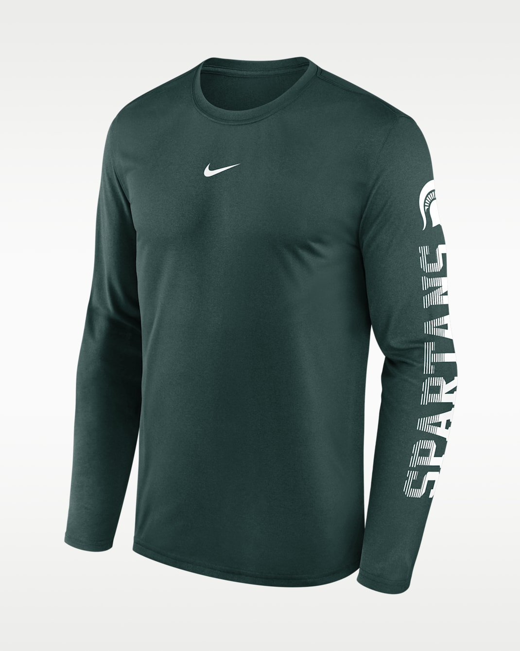 Michigan State Primetime Stack Legend Men's Nike Dri-FIT College Long-Sleeve T-Shirt - Pro Green