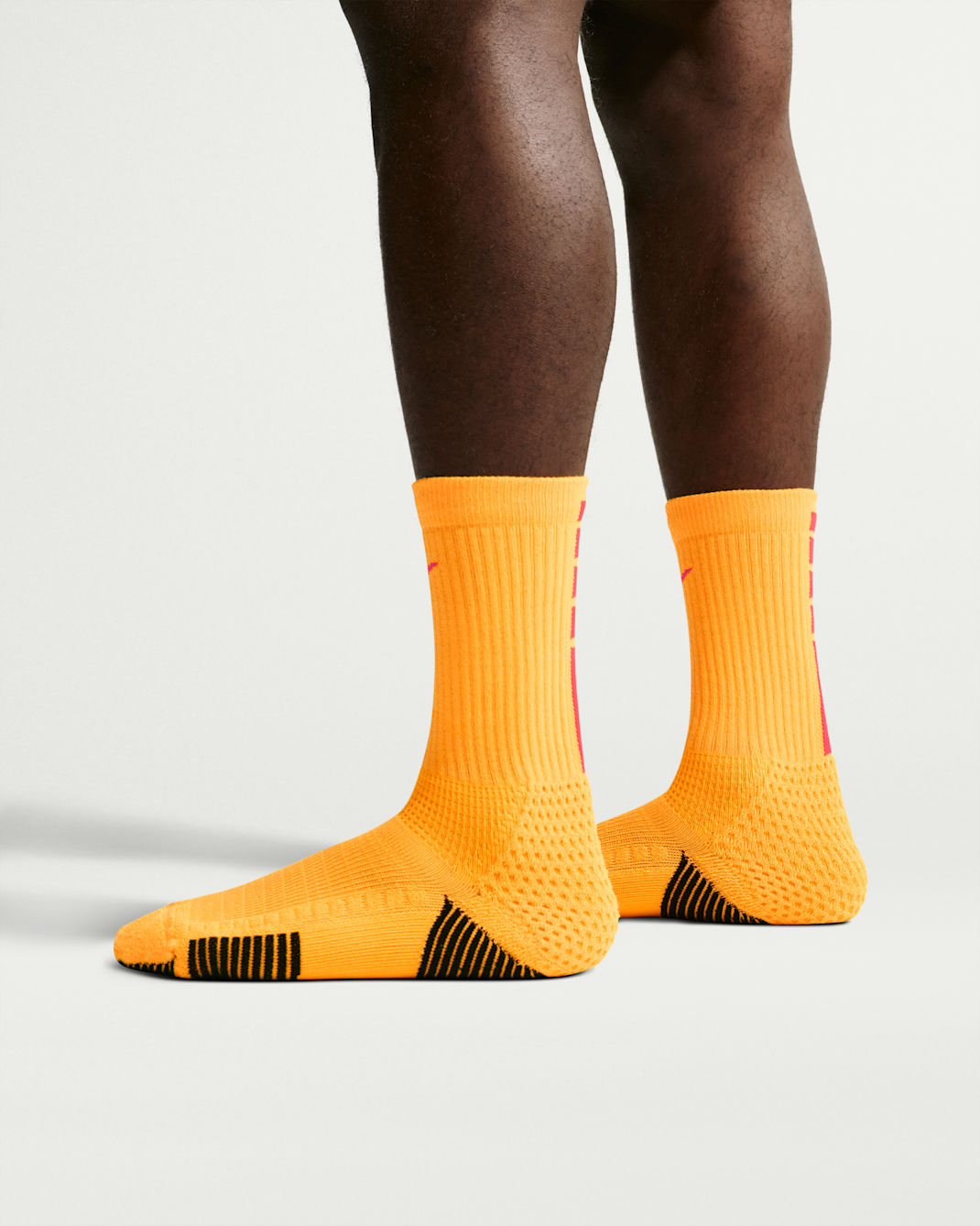 Nike Elite 2.0 Cushioned Crew Socks (1 Pair) - Laser Orange/Wolf Grey/Black/Bright Crimson