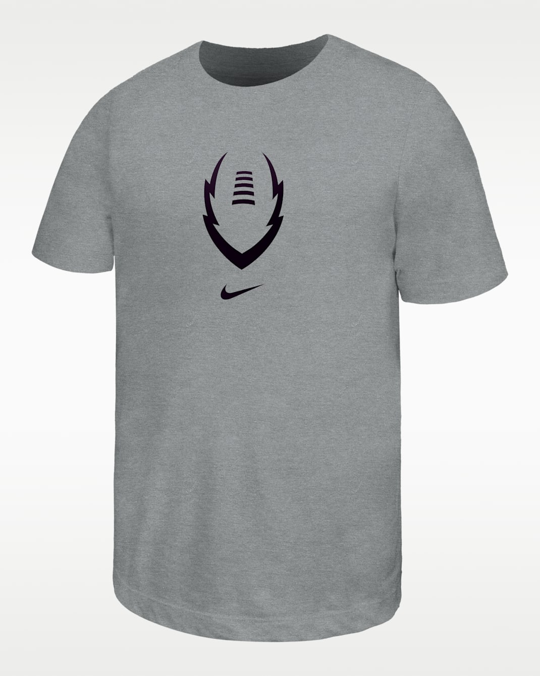 Nike Swoosh Big Kids' Football T-Shirt - Dark Grey Heather