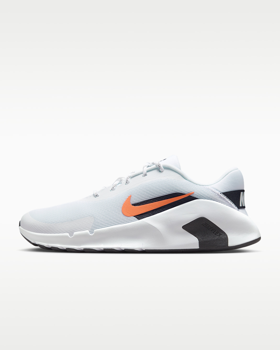 Nike Flex Train Men's Workout Shoes - White/Black/Safety Orange