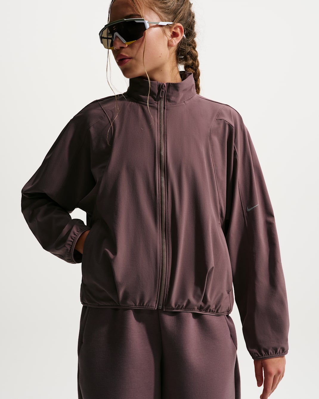 Nike MAVN Girls' Water-Repellent UV Woven Jacket - Tattoo/Black/Tattoo