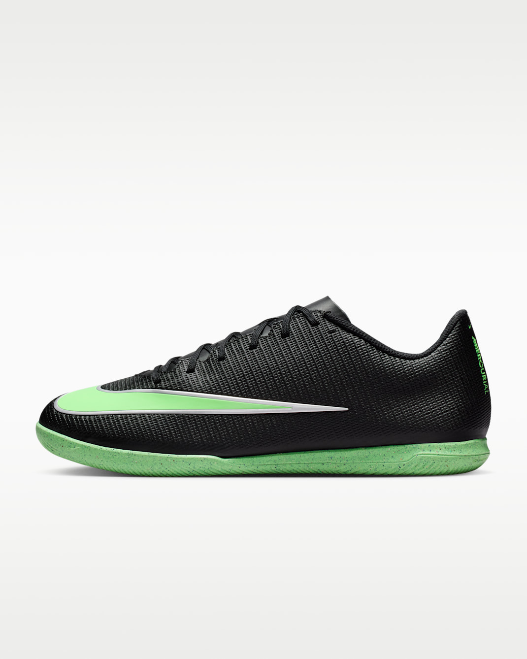 Nike Mercurial Vapor 17 Club low-top zaalvoetbalschoenen - Zwart/Zwart/Illusion Green