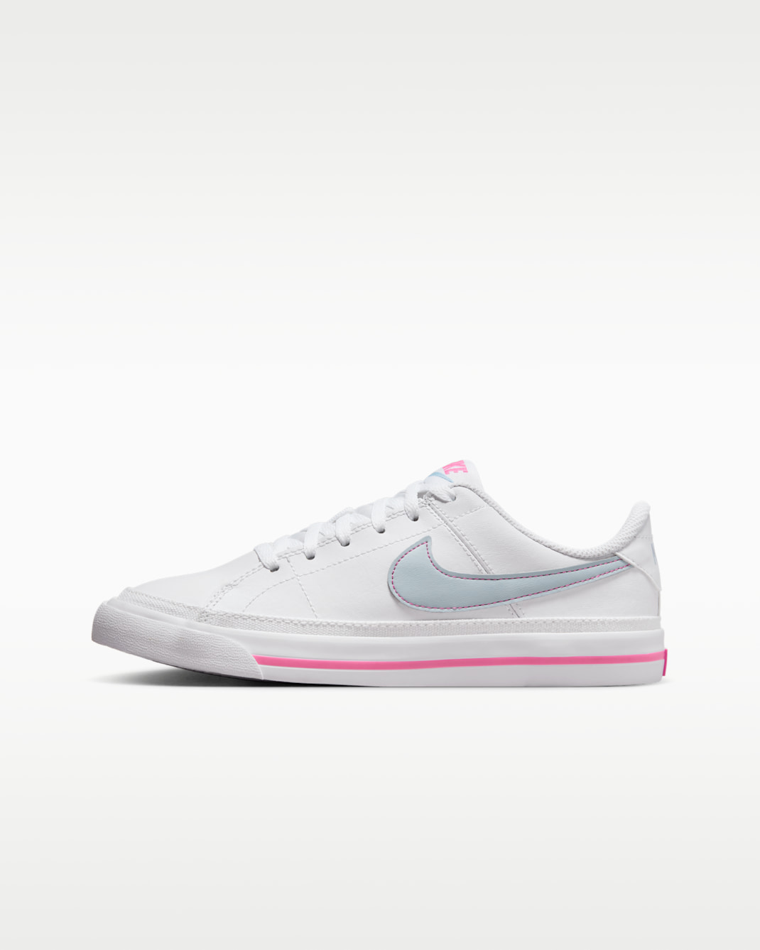Nike Court Legacy 大童鞋款 - 白色/Pinksicle/Light Armory Blue