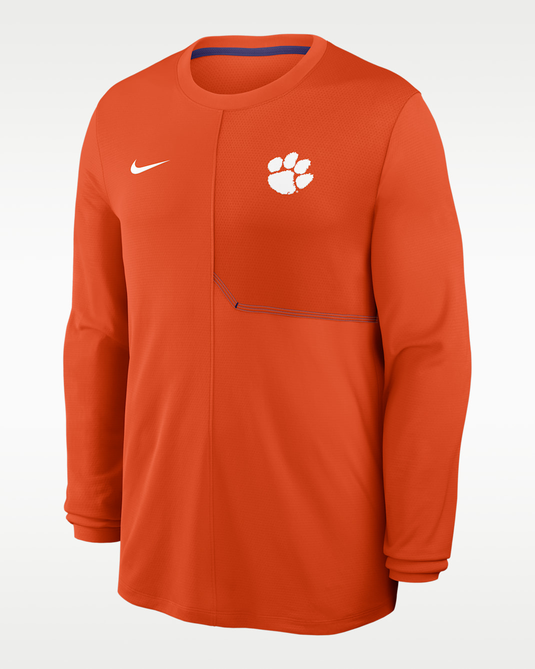 Clemson Sideline Coach Men's Nike Dri-FIT College Long-Sleeve Top - University Orange/New Orchid