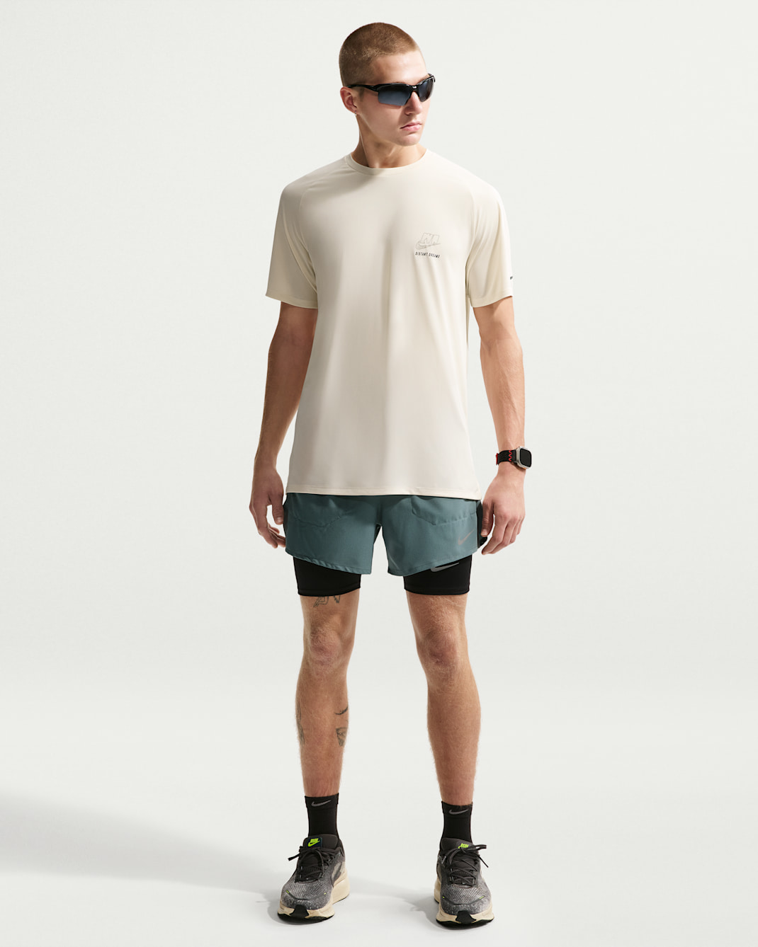 Nike Stride Men's Dri-FIT 13cm (approx.) Brief-Lined Running Shorts - Mineral Slate