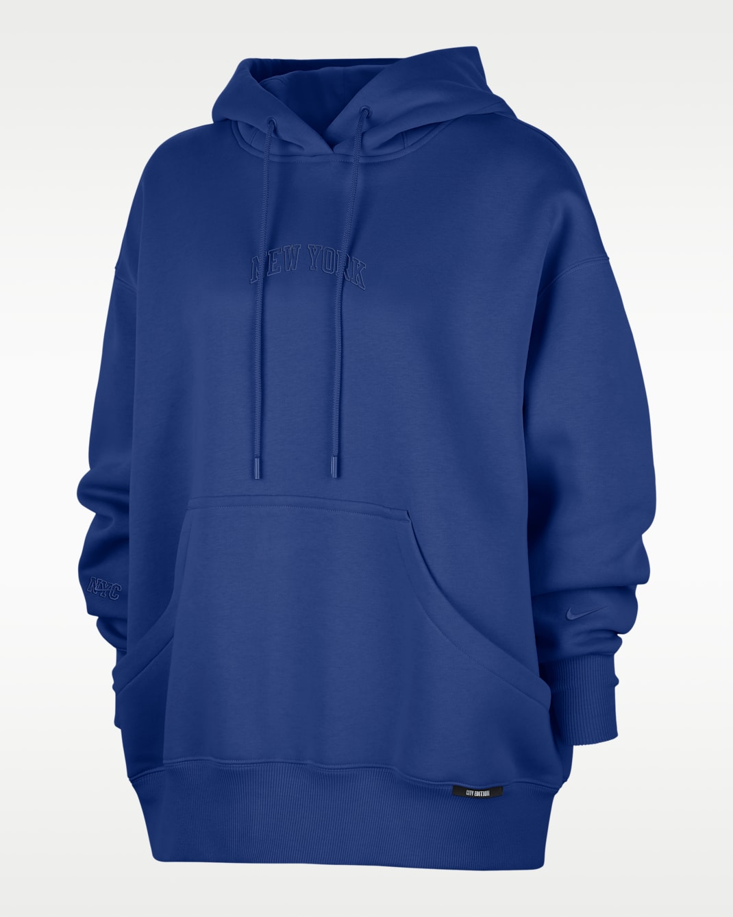 Sudadera con capucha Phoenix Fleece Nike de la NBA premium New York Knicks City Edition - Mujer - Azul enérgico
