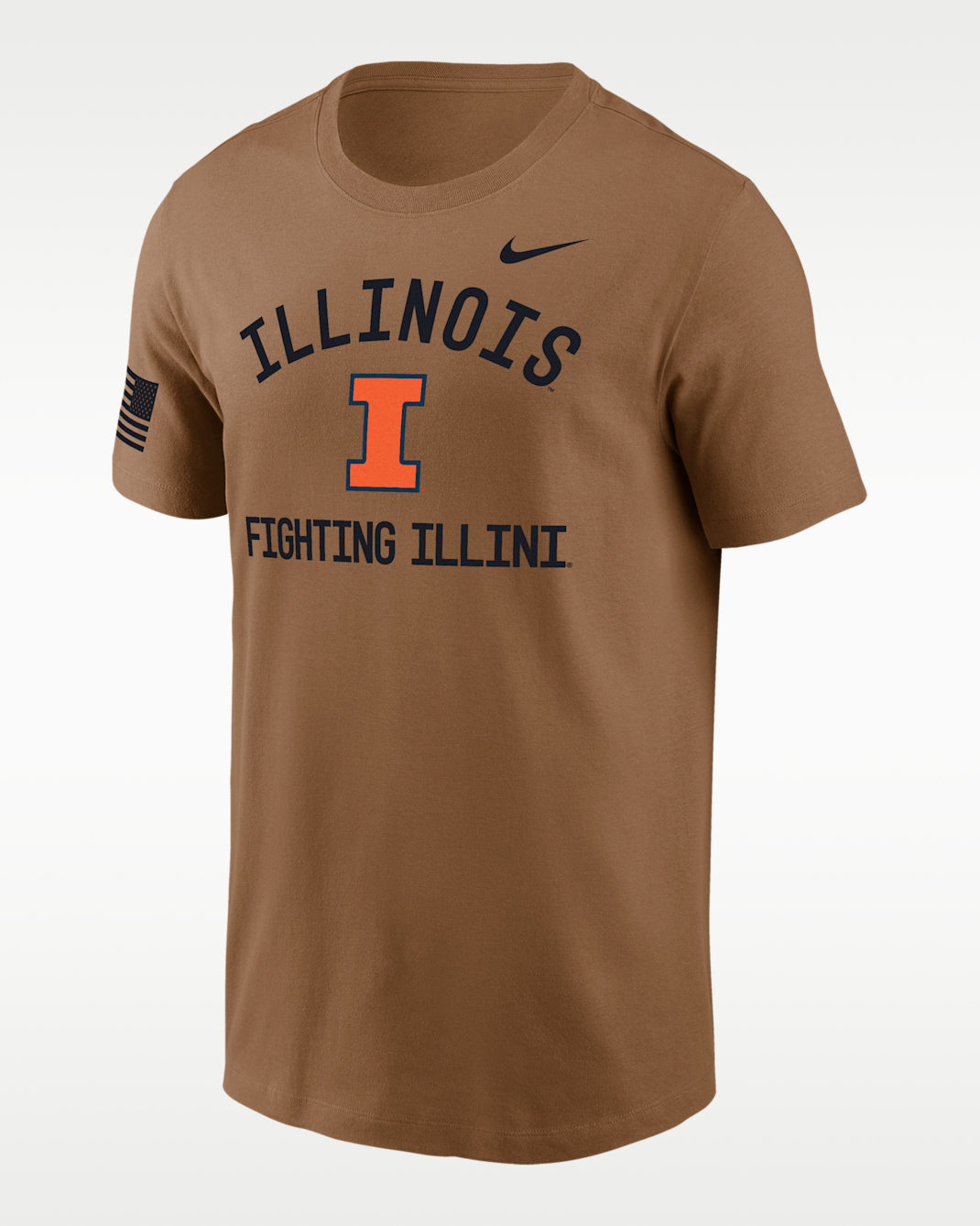 Illinois Fighting Illini Men's Nike Dri-FIT College T-Shirt - Brown