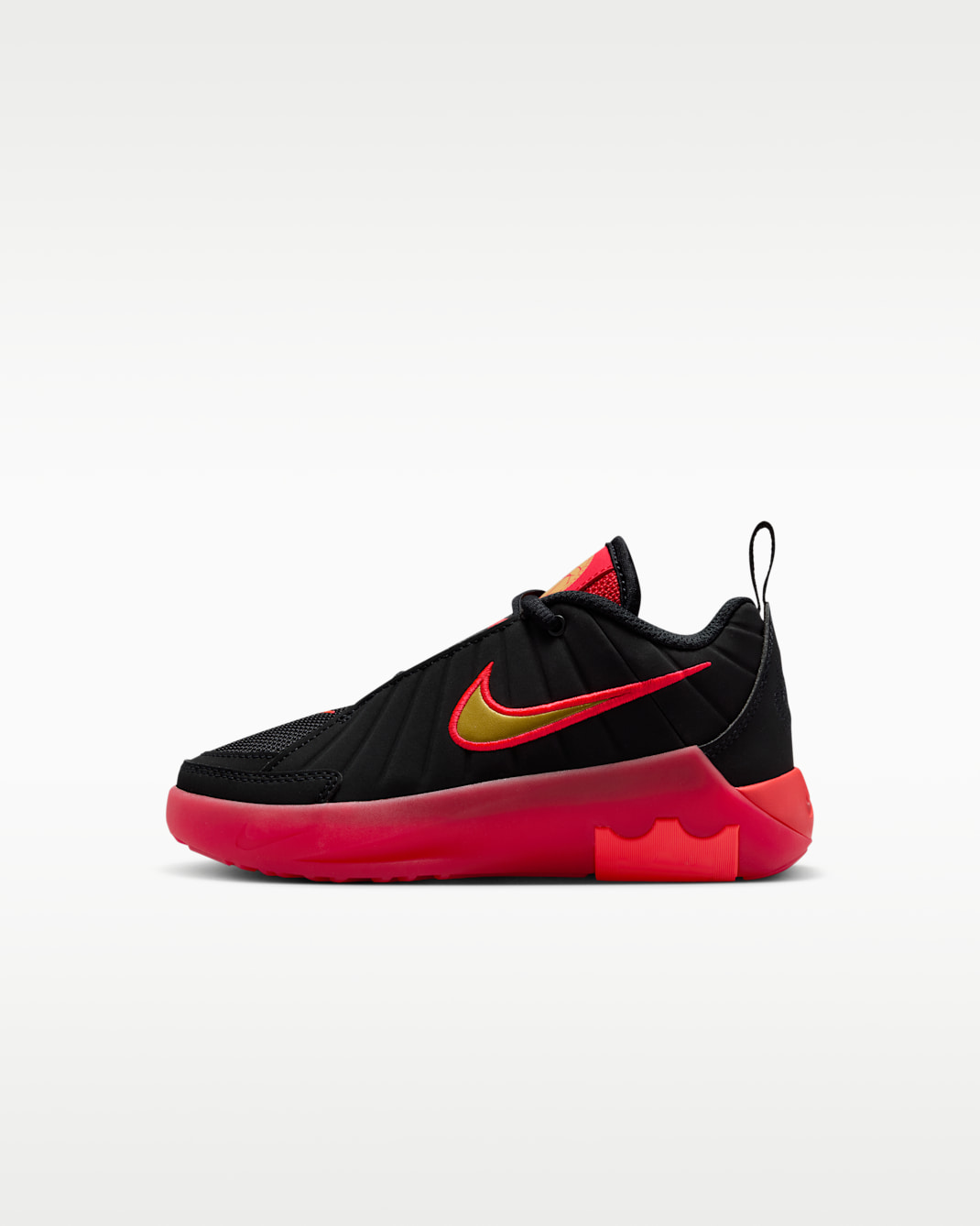 LeBron Witness 9 Little Kids' Shoes - Black/University Red/Bright Crimson/Metallic Gold
