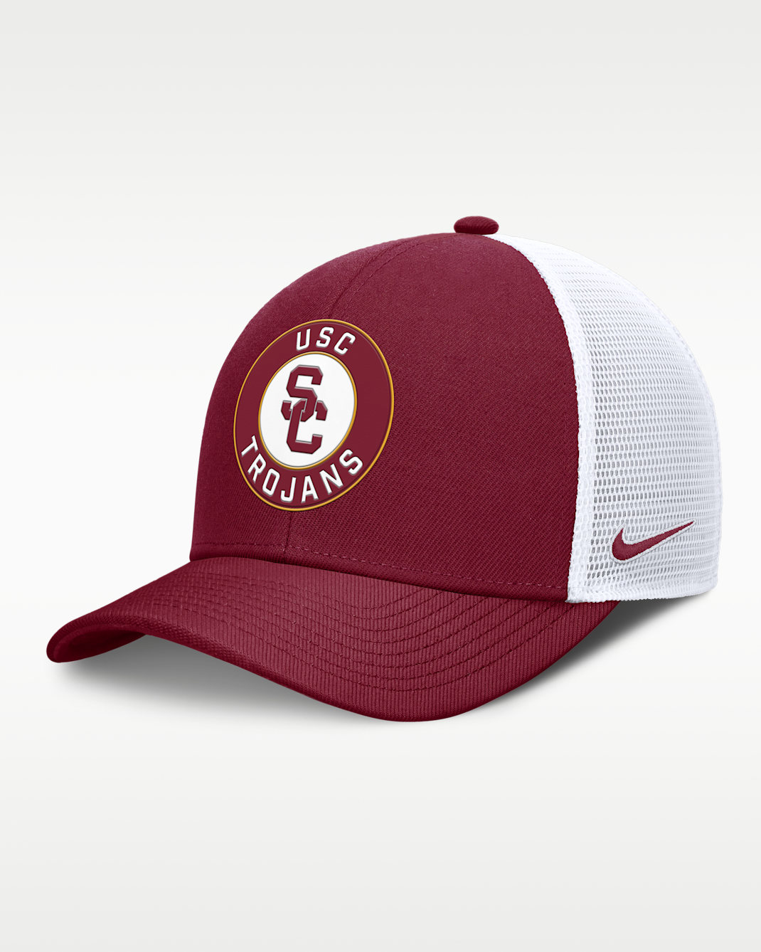 USC Primetime Rise Men's Nike Dri-FIT College Trucker Adjustable Hat - Crimson