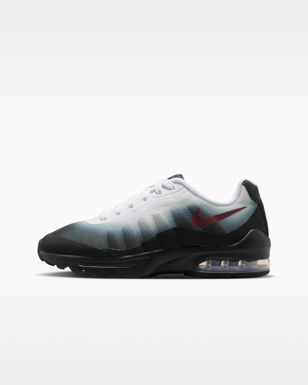 Nike Air Max Invigor Big Kids' Shoes - White/Black/Smoke Grey/Tough Red