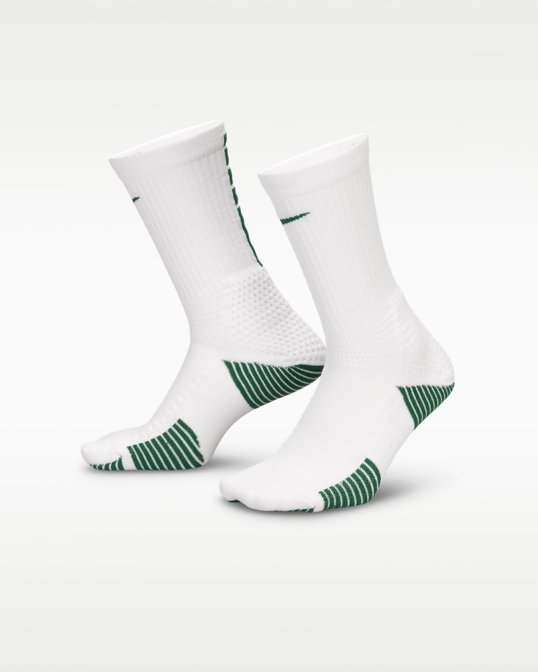 Nike Elite 2.0 Cushioned Crew Socks (1 Pair) - White/Gorge Green/Gorge Green