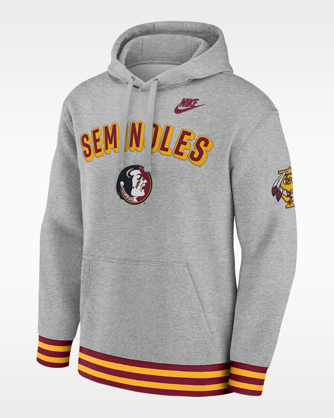 Florida State Legacy Retro Men’s Nike College Pullover Hoodie - Grey