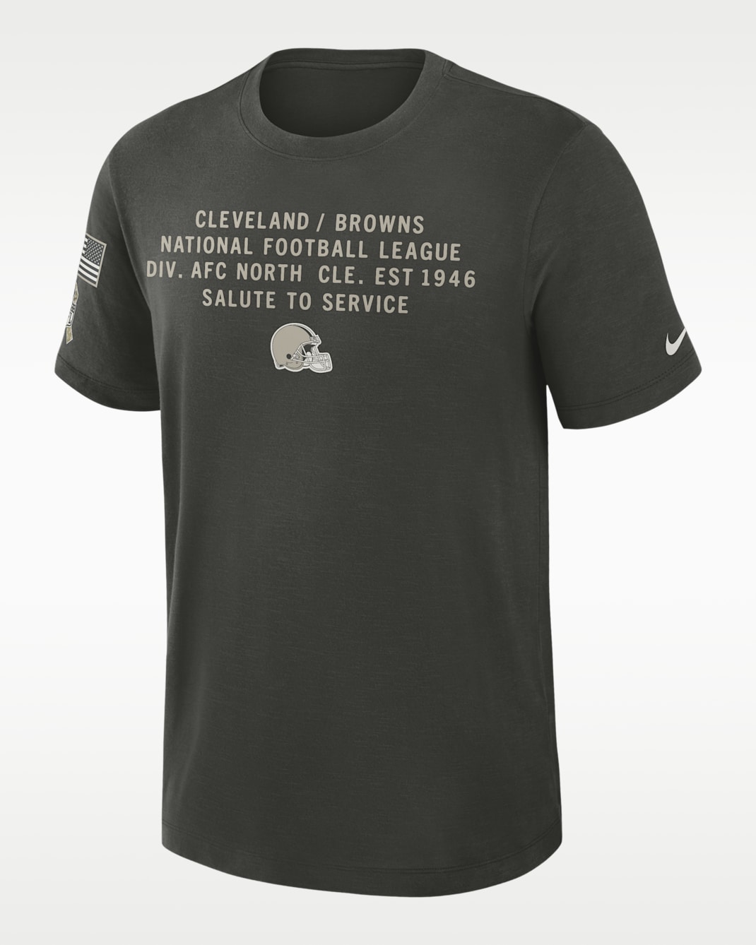 Playera Nike Dri-FIT de la NFL para hombre Cleveland Browns Salute to Service Slub - Verde bosque