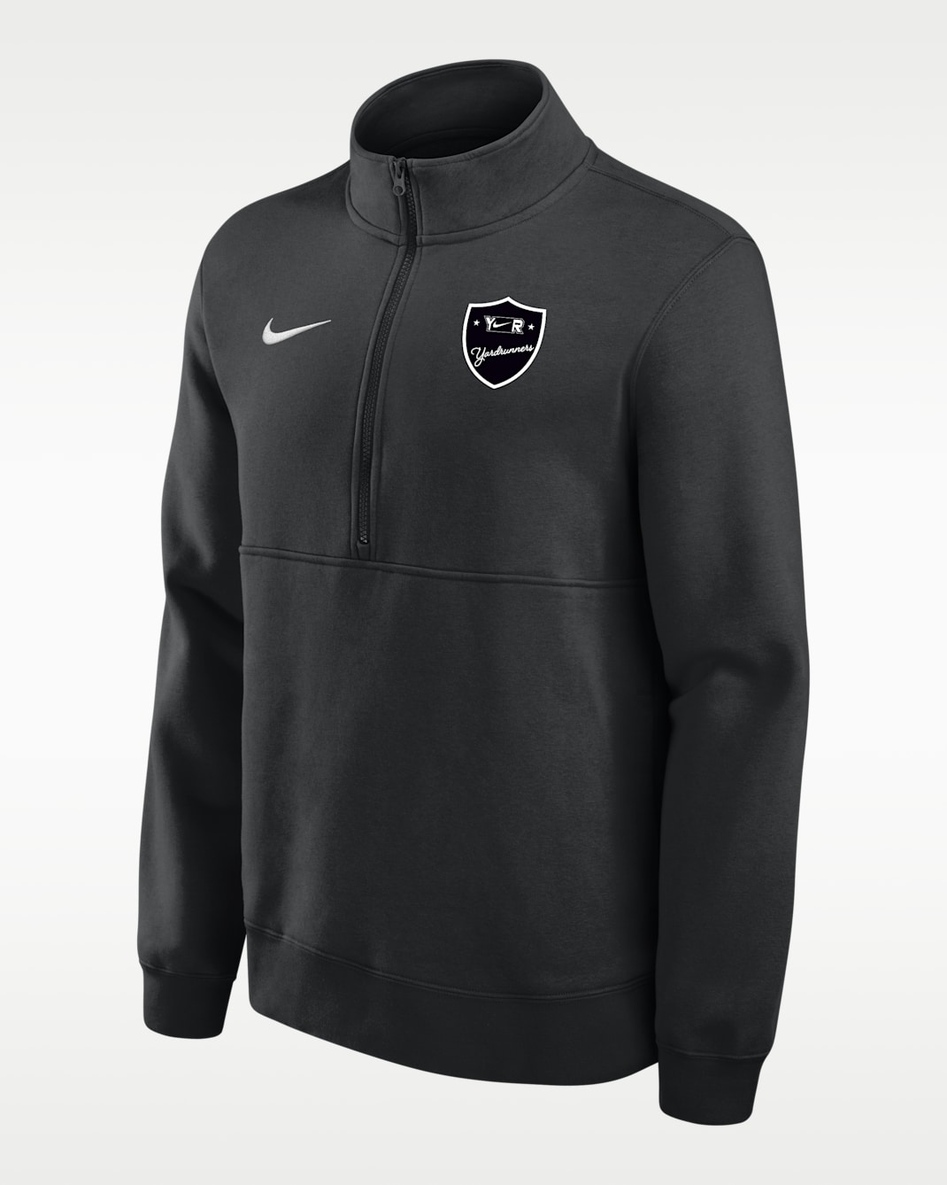 Sudadera con cierre de 1/4 Club Fleece para hombre Nike College (Yardrunners - Negro