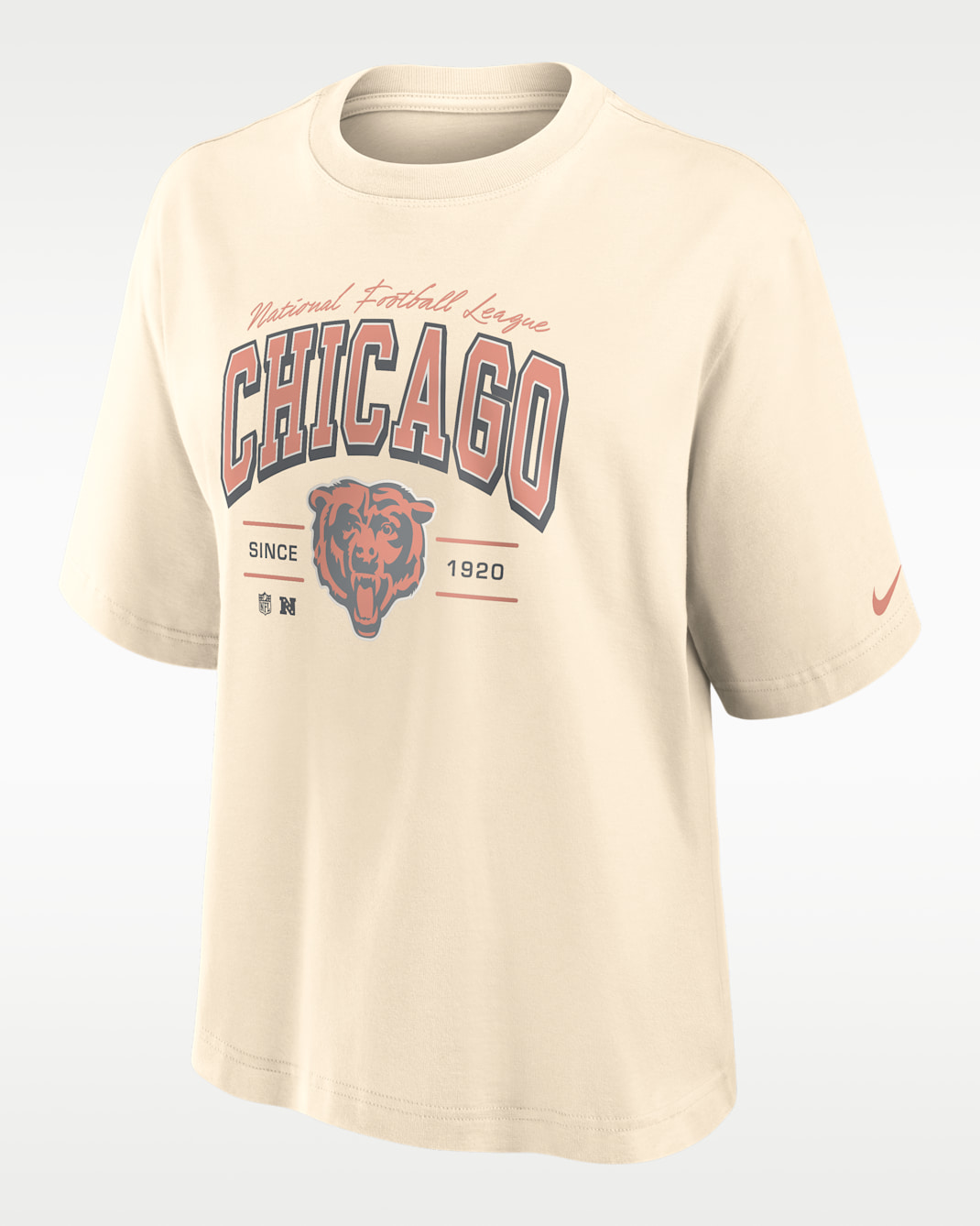 Chicago Bears Vintage Mod Boxy Women's Nike NFL T-Shirt - Cream