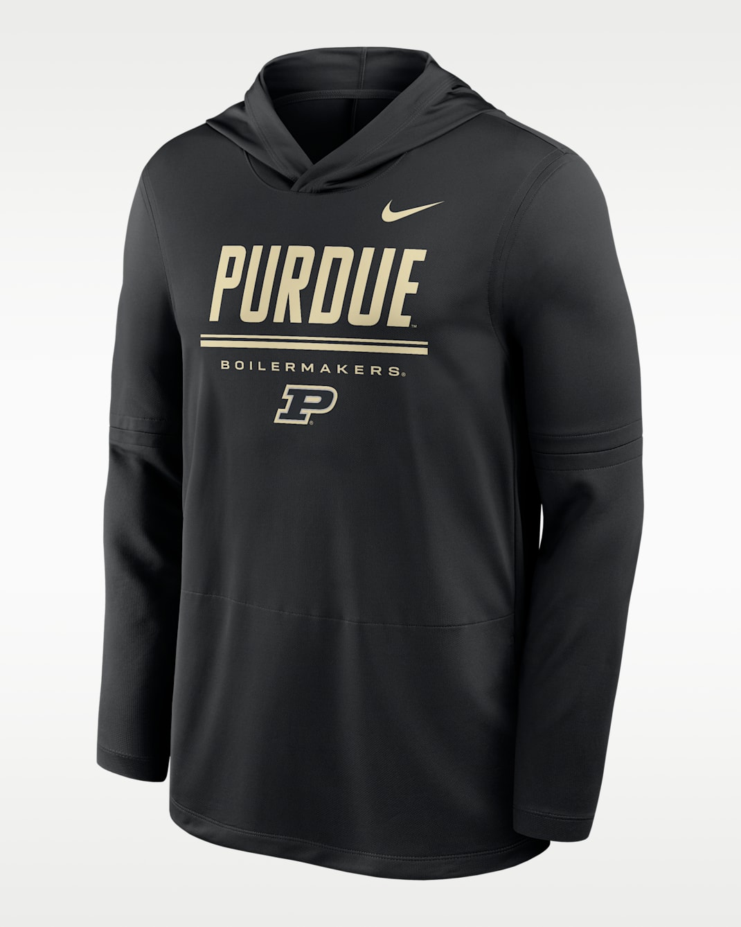Sudadera con gorro Dri-FIT ligera para hombre Nike College (Purdue) - Negro