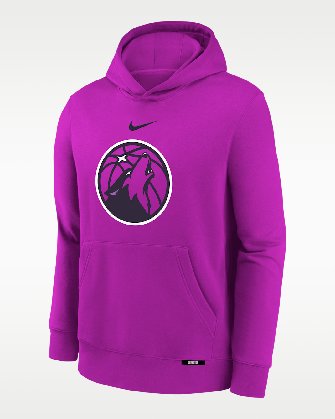 Minnesota Timberwolves Club Fleece City Edition Big Kids' Fleece Hoodie - Vivid Purple