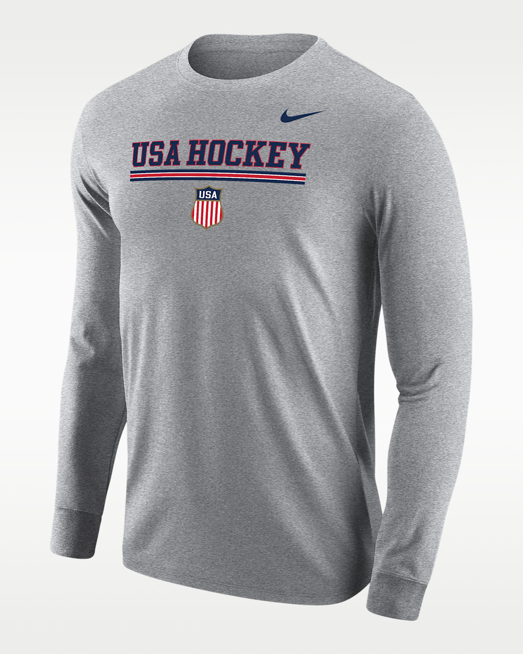 Playera de hockey de manga larga para hombre Nike Fanwear - Gris oscuro jaspeado