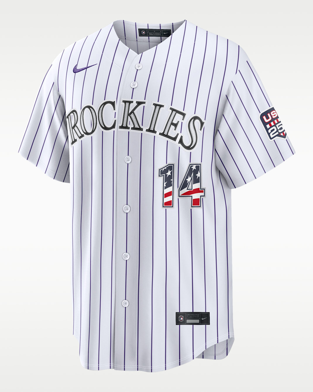 Ezequiel Tovar Colorado Rockies USA 250 Men's Nike MLB Stadium Jersey - White