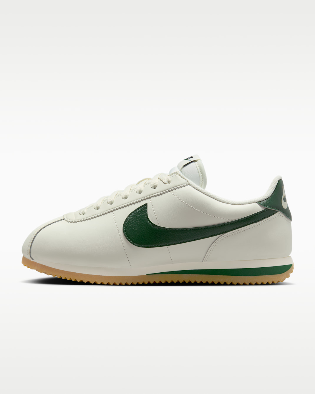 รองเท้าผู้หญิง Nike Cortez Leather - Sail/Gum Yellow/ดำ/Fir