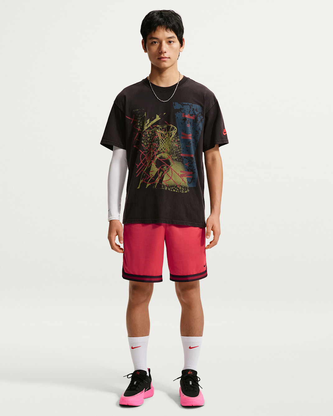 Nike DNA Men's Dri-FIT 20cm (approx.) Basketball Shorts - Fusion Red/Burgundy Crush/Black