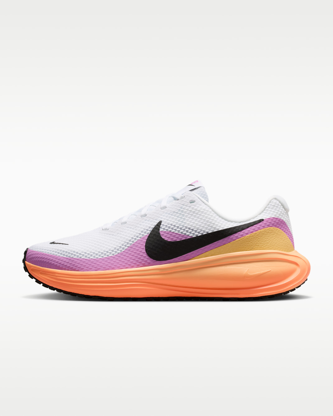 Nike Revolution 8 Women's Road Running Shoes (Wide) - White/Tangerine Tint/Orange Pulse/Black