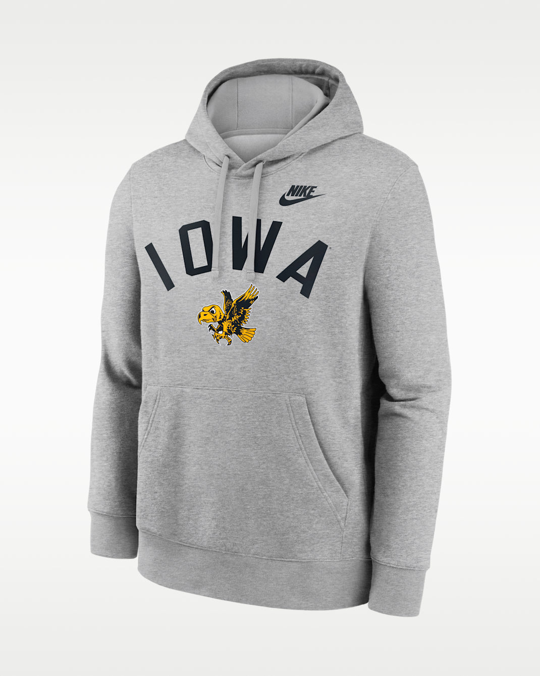 Iowa Legacy Arch Club Men's Nike College Pullover Hoodie - Grey Heather