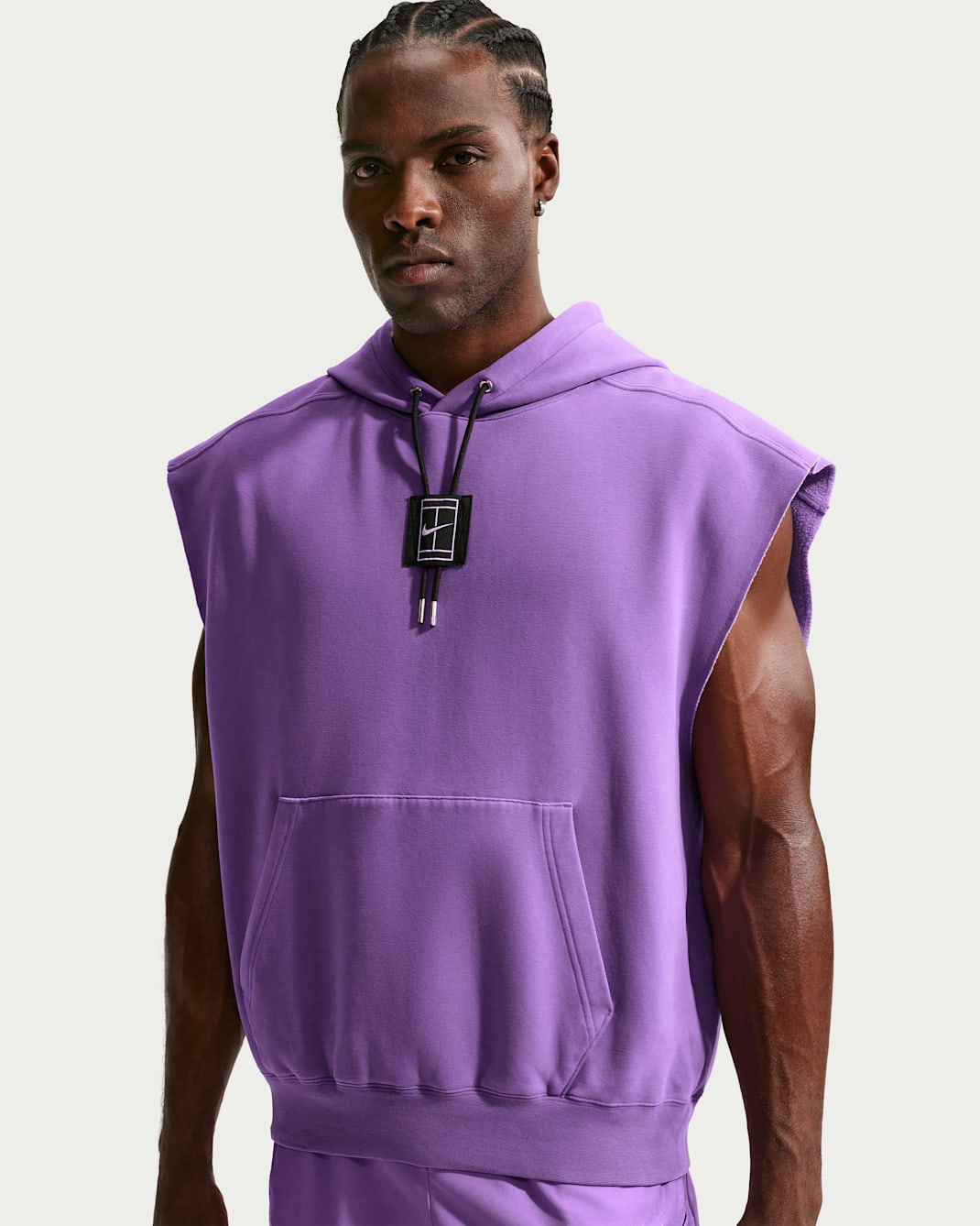 NikeCourt Slam Men's Tennis Sleeveless Pullover Hoodie - Bright Violet