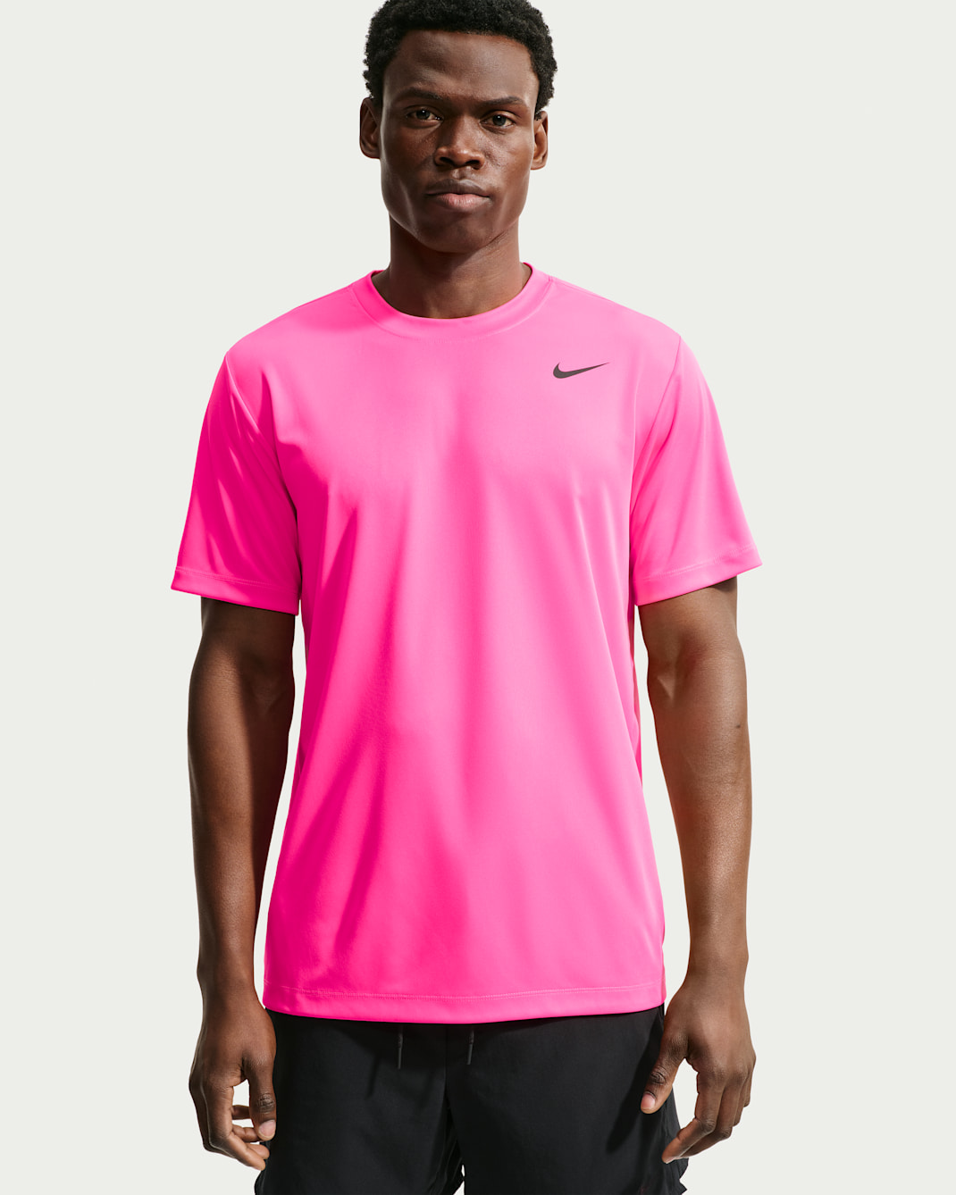 Nike Dri-FIT Trainings-T-Shirt (Herren) - Hyper Pink/Schwarz