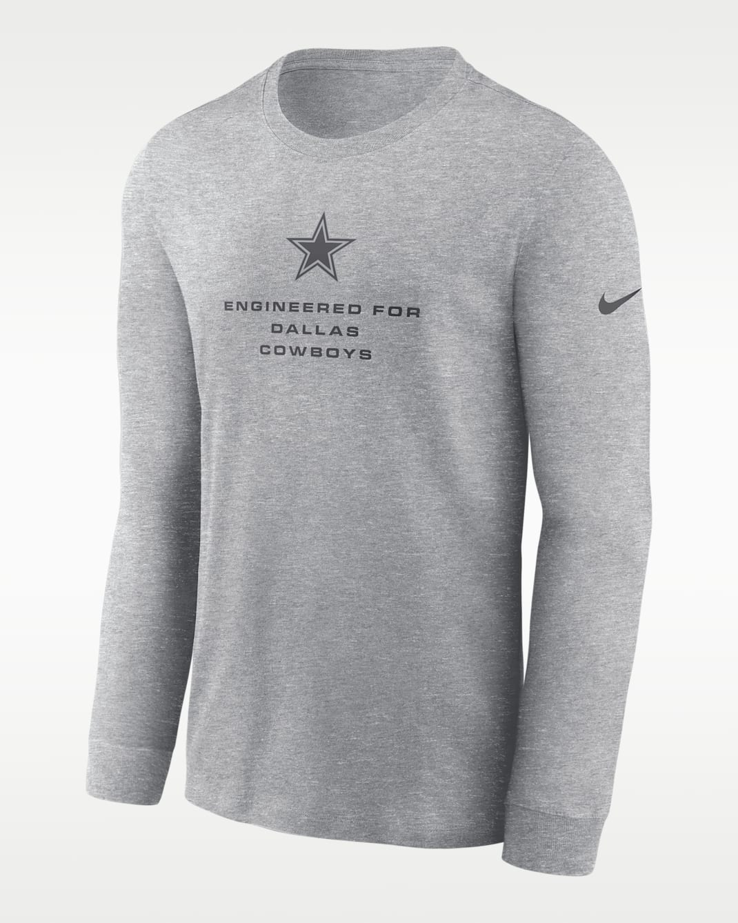 Dallas Cowboys Team Issue Men's Nike Dri-FIT NFL Long-Sleeve T-Shirt - Grey Heather
