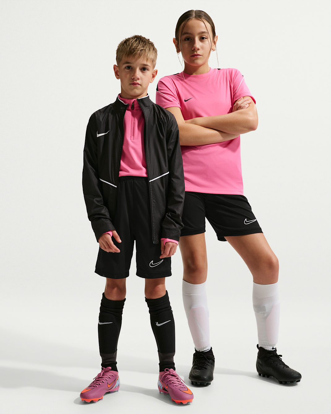 Nike Academy Dri-FIT Fußball Shorts aus Webmaterial (ältere Kinder) - Schwarz/Schwarz/Weiß