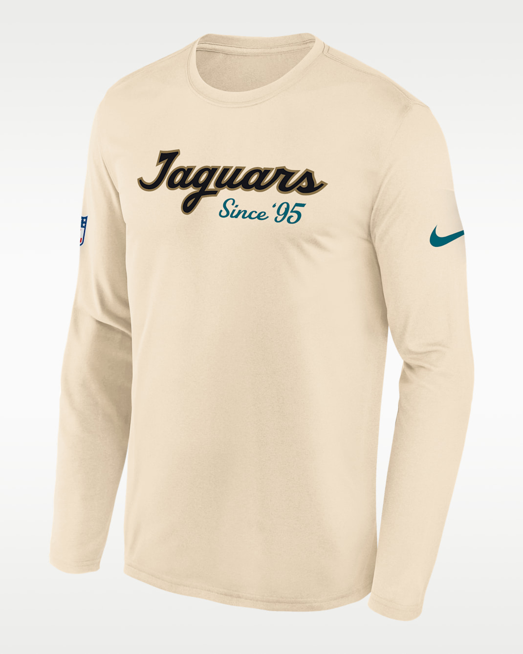 Jacksonville Jaguars Rivalries Collection Sideline Legend Big Kids' Nike Dri-FIT NFL Long-Sleeve T-Shirt - Cream