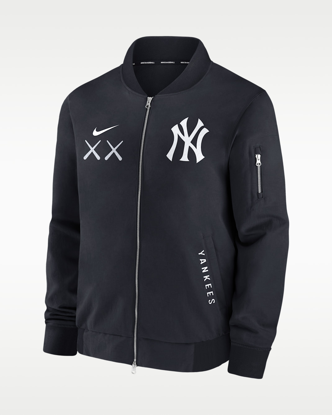 New York Yankees Dugout Men's Nike x KAWS MLB Full-Zip Bomber Jacket - Pitch Blue