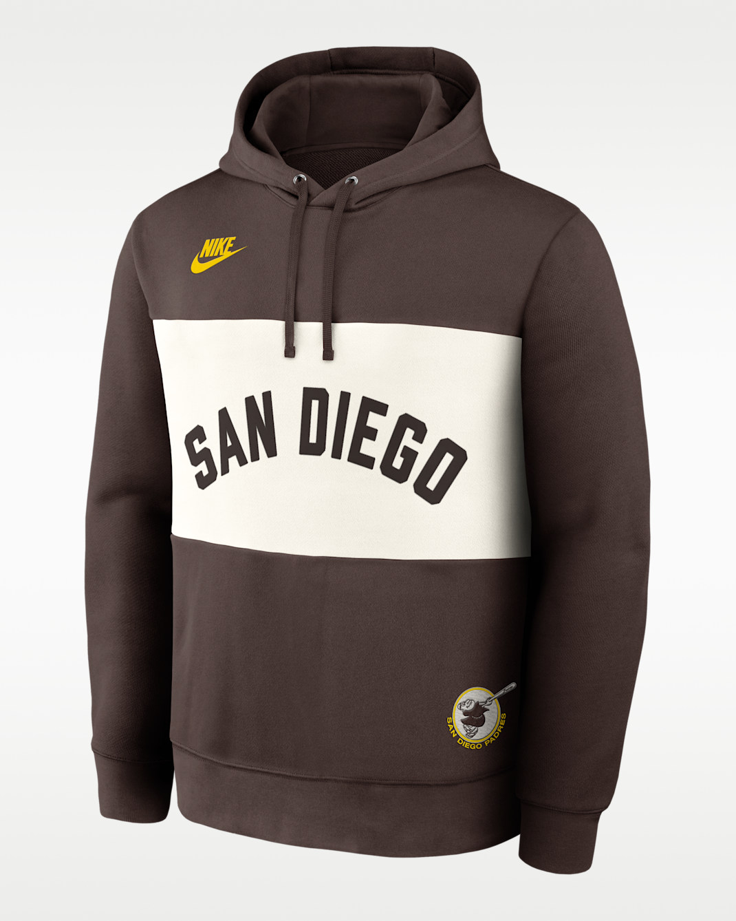 San Diego Padres Cooperstown Legacy Men's Nike MLB Pullover Hoodie - Brown