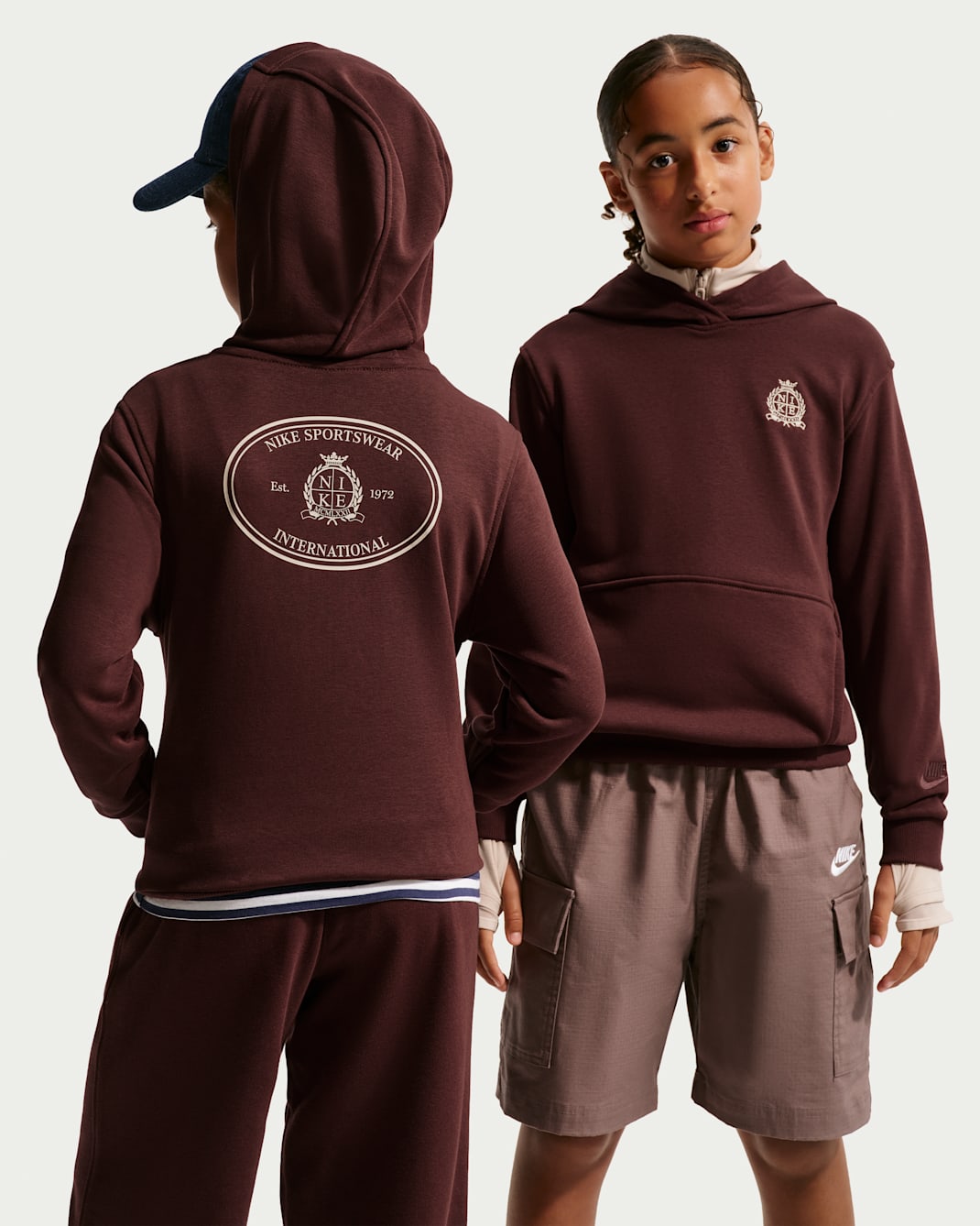 Nike Sportswear Club hoodie van sweatstof voor kids - Mystic Dates/Mystic Dates/Sanddrift/Zwart
