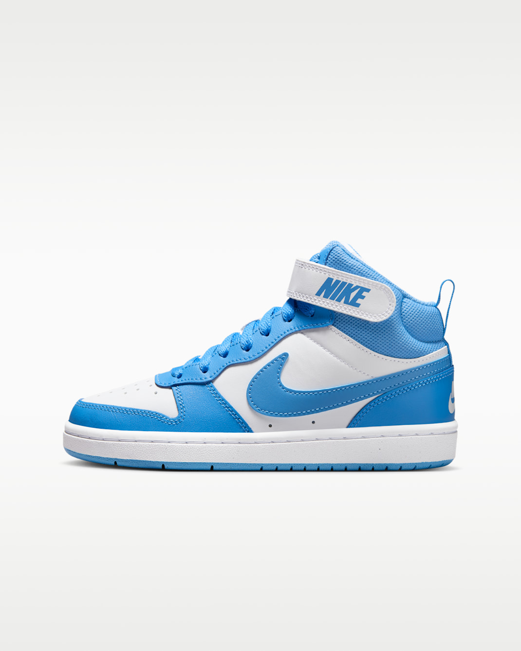 Tenis para niños grandes Nike Court Borough Mid 2 - Blanco/Azul extremo