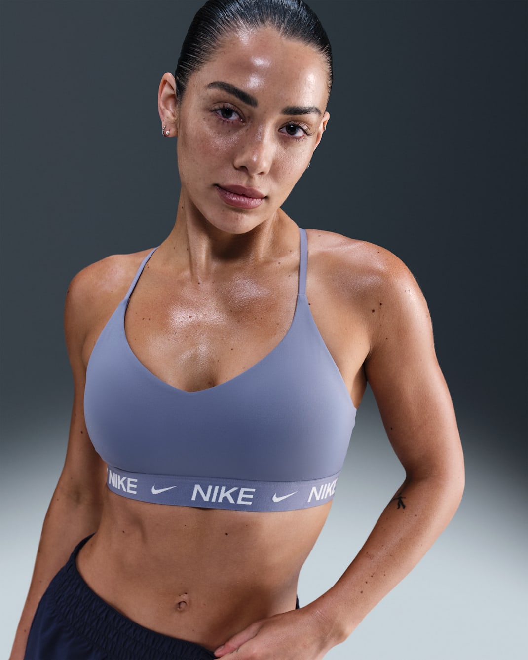 Bra deportivo ajustable con almohadillas para mujer Nike Indy Light Support - Índigo mundial