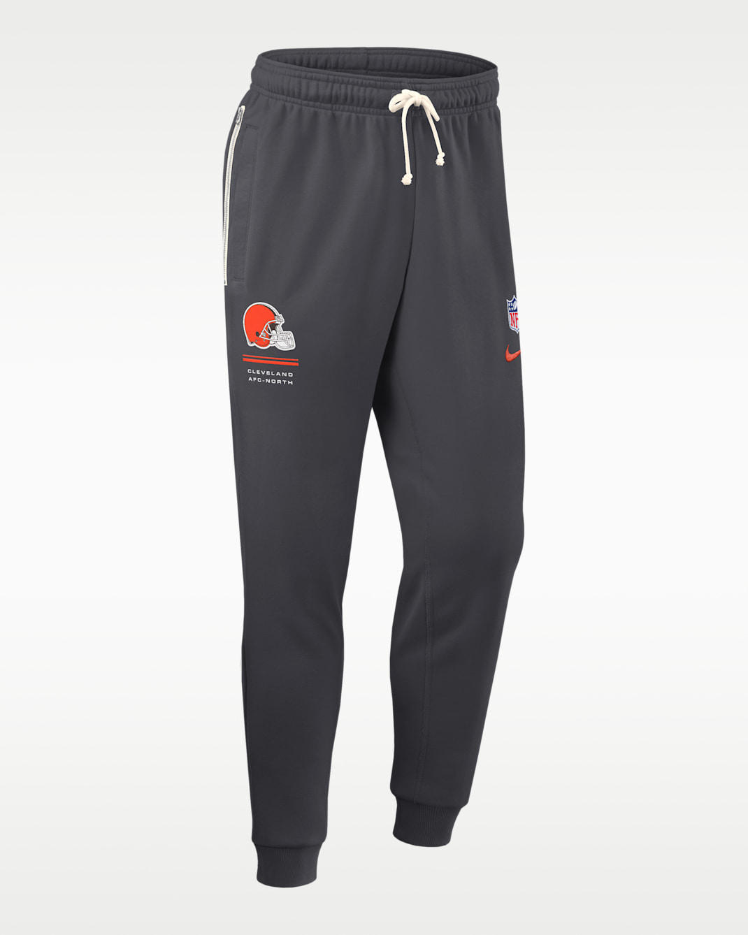Pants Nike Dri-FIT de la NFL de pierna entallada para hombre Cleveland Browns Sideline Standard Issue - Carbón