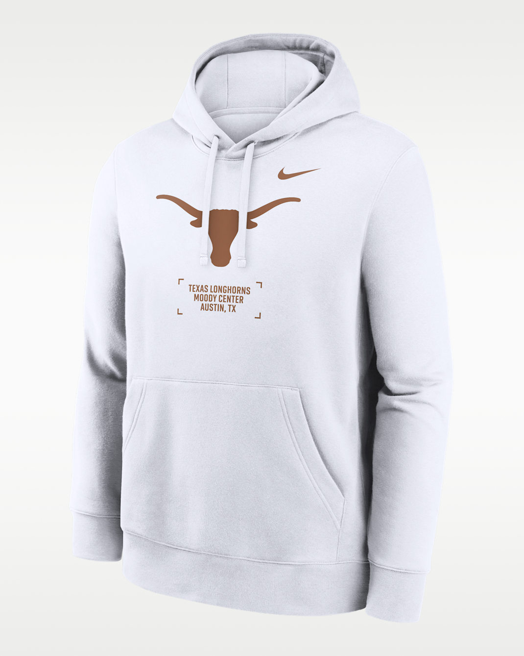 Sudadera con gorro sin cierre universitaria Nike para hombre Texas Club Basketball 2-Hit - Blanco